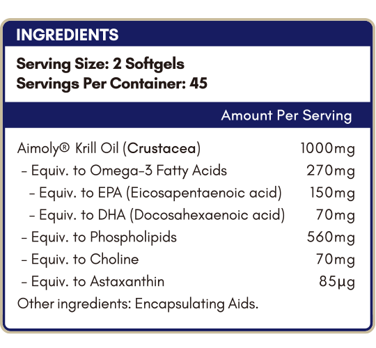 Aimoly Antarctic Krill Oil Nutrition